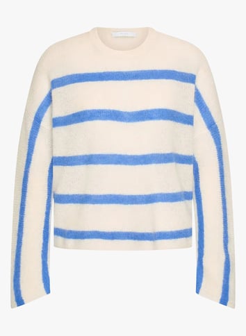 Wool-blend loose-fit striped sweater BY BAR Blue